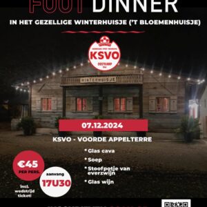 Footdinner 7/12/2024 - match tegen Voorde Appelterre